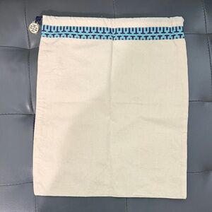 Tory Burch Drawstring DUST BAG for Shoes/Handbags Gold Logo Charm